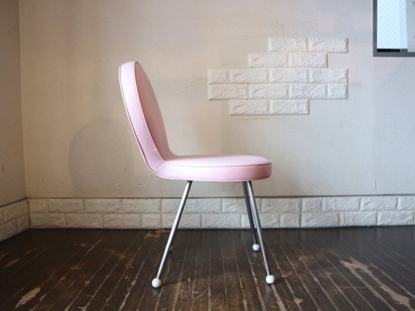 イデー IDEE ノートチェア NOTE CHAIR ダイニングチェア PVCレザー スチール 入手困難 レアアイテム 希少廃番 定価￥50,000- ピンク ◎