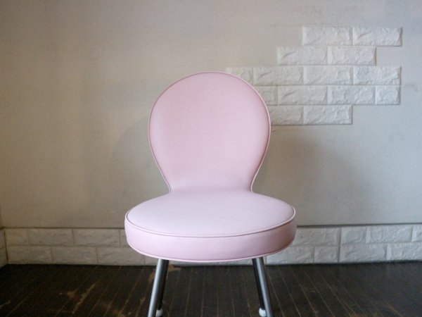 イデー IDEE ノートチェア NOTE CHAIR ダイニングチェア PVCレザー スチール 入手困難 レアアイテム 希少廃番 定価￥50,000- ピンク ◎