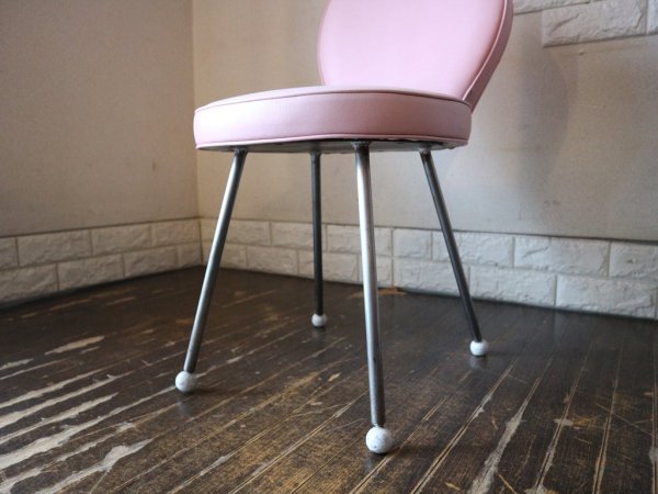 イデー IDEE ノートチェア NOTE CHAIR ダイニングチェア PVCレザー スチール 入手困難 レアアイテム 希少廃番 定価￥50,000- ピンク ◎