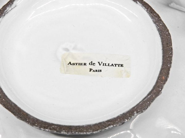 アスティエ・ド・ヴィラット Astier de Villatte マーガレット Marguerite 鳥のフルーツボウル Φ23.5cm フランス 修復痕有 ●