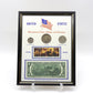 UNITED STATES 建国200年記念 1776-1976年 額装 コイン 切手 紙幣 セット 貨幣フレーム アメリカ ●