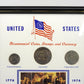 UNITED STATES 建国200年記念 1776-1976年 額装 コイン 切手 紙幣 セット 貨幣フレーム アメリカ ●