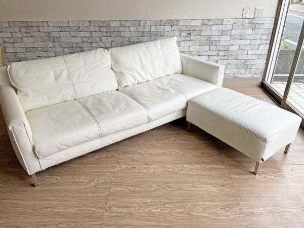 アイラーセン eilersen ストリームライン  3人掛け ソファ STREAMLINE SOFA オットマンセット 定価599,500円 現状品 ●