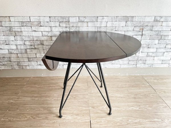 ウエストエルム West Elm バタフライダイニングテーブル Jules Drop Leaf Expandable Dining Table  ウォールナットカラー 定価約54,000円 ●