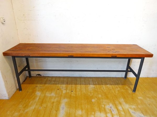 ノットアンティークス Knot antiques ブレラ ベンチ BRERA BENCH パイン古材 スチール インダストリアル クラッシュゲート CRASH GATE ★