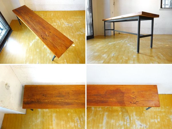 ノットアンティークス Knot antiques ブレラ ベンチ BRERA BENCH パイン古材 スチール インダストリアル クラッシュゲート CRASH GATE ★