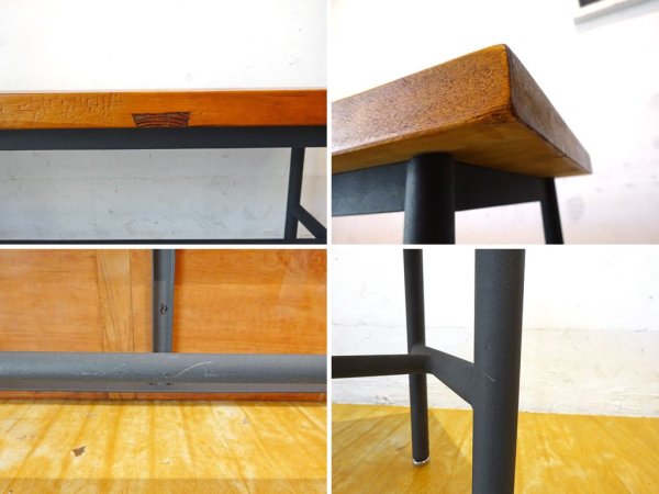 ノットアンティークス Knot antiques ブレラ ベンチ BRERA BENCH パイン古材 スチール インダストリアル クラッシュゲート CRASH GATE ★