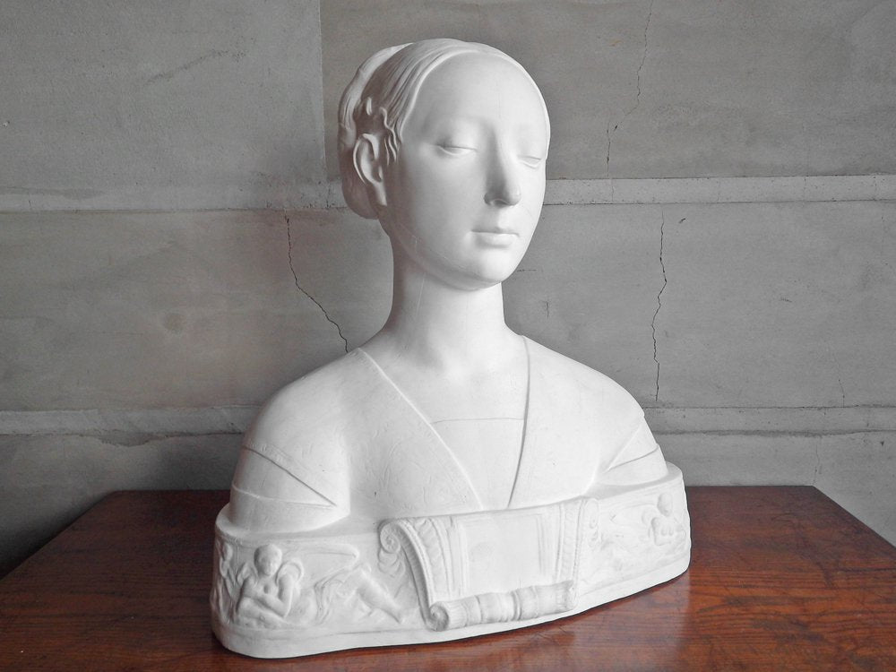 マリア・スフォルツァ 胸像 Plaster statue 石膏像 フランチェスコ・ローラナ デッサン 絵画用品 ディスプレイ オブジェ ♪