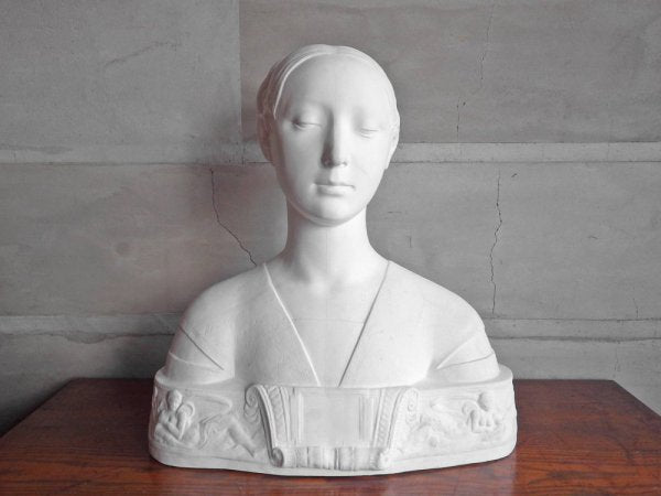 マリア・スフォルツァ 胸像 Plaster statue 石膏像 フランチェスコ・ローラナ デッサン 絵画用品 ディスプレイ オブジェ ♪
