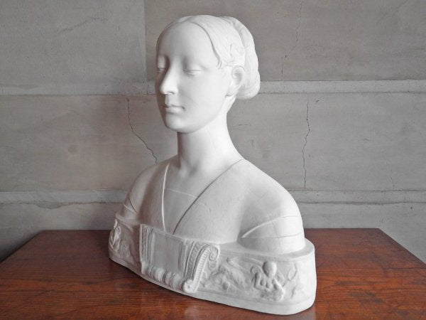 マリア・スフォルツァ 胸像 Plaster statue 石膏像 フランチェスコ・ローラナ デッサン 絵画用品 ディスプレイ オブジェ ♪