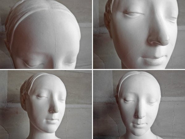 マリア・スフォルツァ 胸像 Plaster statue 石膏像 フランチェスコ・ローラナ デッサン 絵画用品 ディスプレイ オブジェ ♪