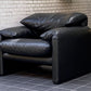 カッシーナ イクスシー Cassina ixc. 675 マラルンガ MARALUNGA 1Pソファ 本革 ブラック ヴィコ・マジストレッティ ■