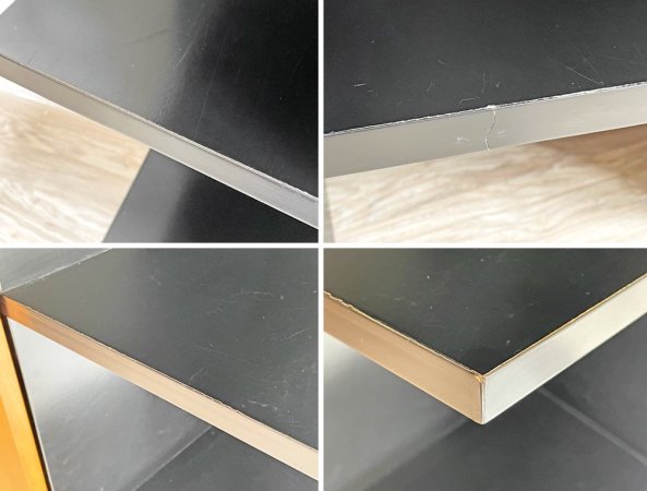 イタリアモダンデザイン Italian Modern セパレートキャビネット ブラック × ナチュラル ツートンカラー シェルフ 飾り棚 収納棚 H162.5cm 札幌ファニシング 取扱 ●
