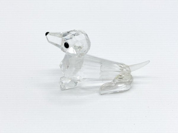 スワロフスキー SWAROVSKI ダックスフンド Dachshund 犬 クリスタルガラス オブジェ フィギュリン オーナメント インテリア ●