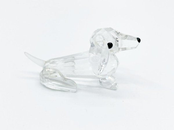 スワロフスキー SWAROVSKI ダックスフンド Dachshund 犬 クリスタルガラス オブジェ フィギュリン オーナメント インテリア ●