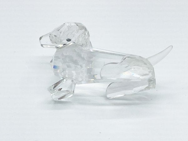 スワロフスキー SWAROVSKI ダックスフンド Dachshund 犬 クリスタルガラス オブジェ フィギュリン オーナメント インテリア ●