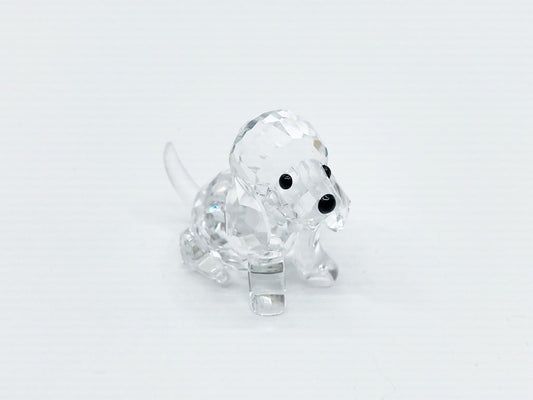 スワロフスキー SWAROVSKI プードル  poodle 犬 クリスタルガラス オブジェ フィギュリン オーナメント インテリア ●