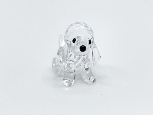 スワロフスキー SWAROVSKI プードル  poodle 犬 クリスタルガラス オブジェ フィギュリン オーナメント インテリア ●