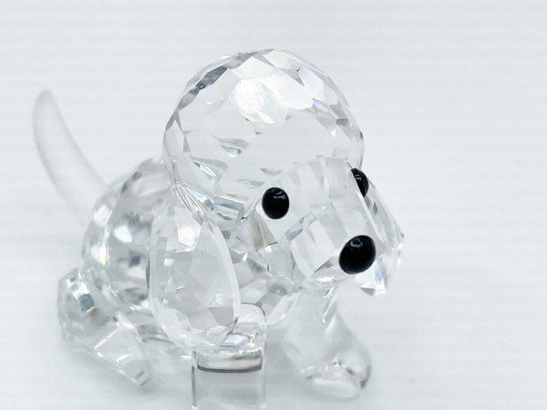 スワロフスキー SWAROVSKI プードル  poodle 犬 クリスタルガラス オブジェ フィギュリン オーナメント インテリア ●