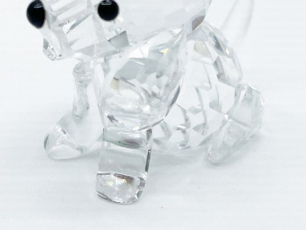 スワロフスキー SWAROVSKI プードル  poodle 犬 クリスタルガラス オブジェ フィギュリン オーナメント インテリア ●