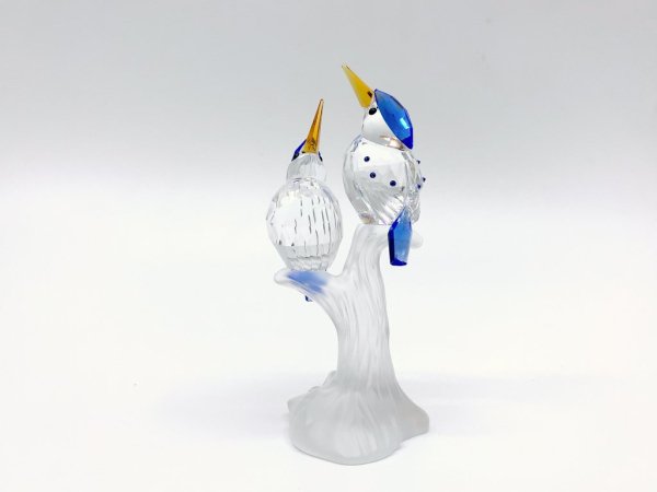 スワロフスキー SWAROVSKI  カワセミ  クリスタルガラス オブジェ 鳥 フィギュリン オーナメント インテリア ●