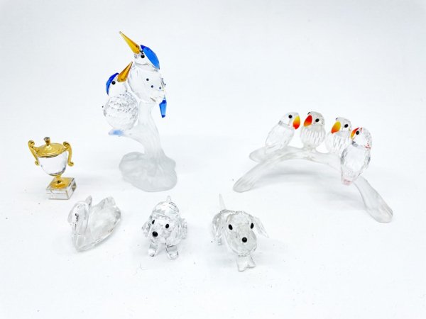 スワロフスキー SWAROVSKI  カワセミ  クリスタルガラス オブジェ 鳥 フィギュリン オーナメント インテリア ●