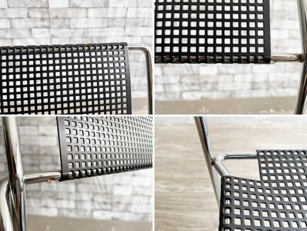 HYBODAN社 ビンテージ エックスラインチェア X-LINE Chair ダイニングチェア ニルス・J・ハウゲセン スチール パンチングメタル イタリア ●