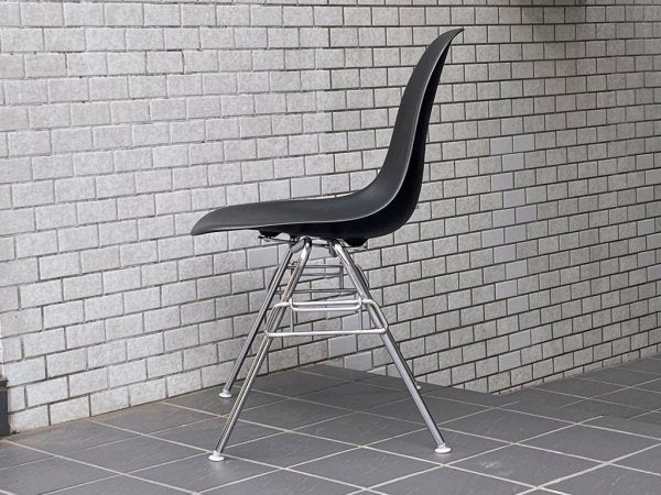 ハーマンミラー HermanMiller サイドシェルチェア スタッキングベース ブラック ポリプロピレン製 イームズ ミッドセンチュリー ■