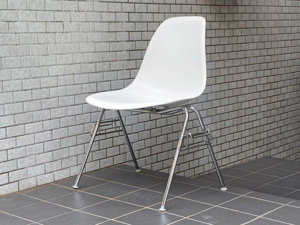 ハーマンミラー HermanMiller サイドシェルチェア スタッキングベース ホワイト ポリプロピレン製 イームズ ミッドセンチュリー ■