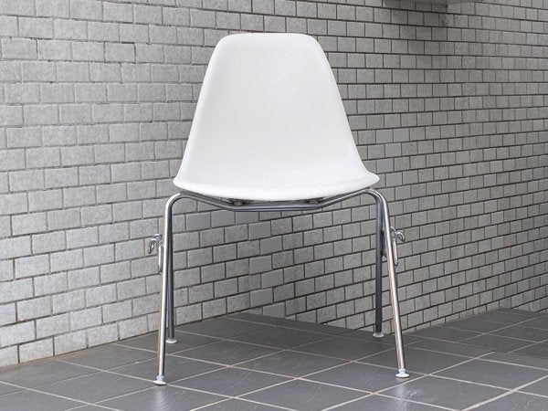 ハーマンミラー HermanMiller サイドシェルチェア スタッキングベース ホワイト ポリプロピレン製 イームズ ミッドセンチュリー ■