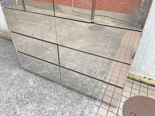 オーダーメイド 大型ステンレスキャビネット 304ステンレス ファイリングキャビネット キッチン収納 店舗什器 モダンデザイン ●