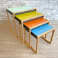 ジョセフ・アルバース Josef Albers ネスティングテーブル Nesting Tables ガラストップ ネストテーブル MoMAデザインストア取り扱い バウハウス 定価\282,480- ●