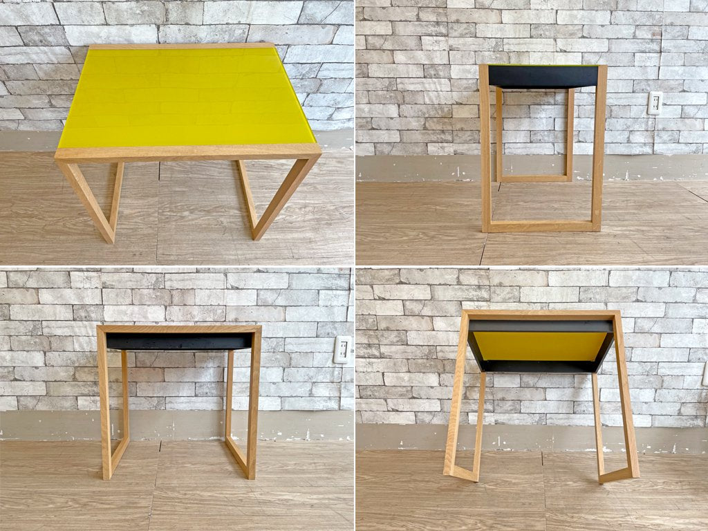 ジョセフ・アルバース Josef Albers ネスティングテーブル Nesting Tables ガラストップ ネストテーブル MoMAデザインストア取り扱い バウハウス 定価\282,480- ●