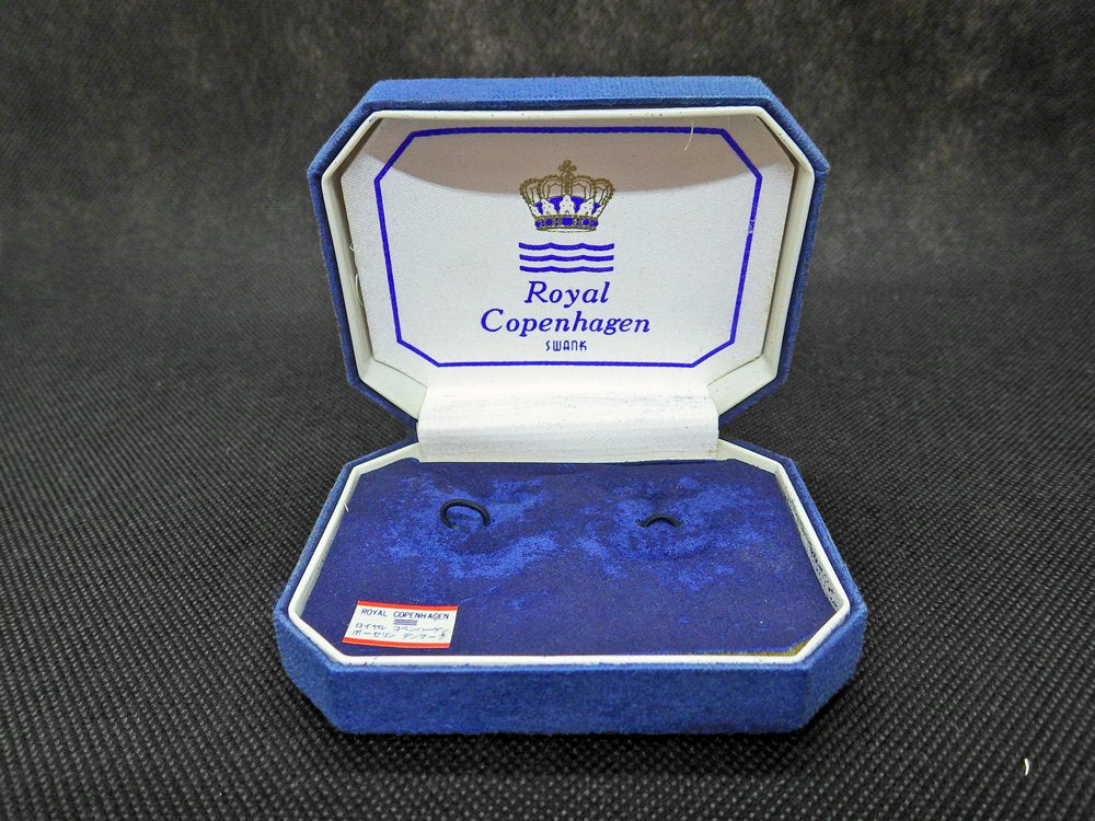 ロイヤルコペンハーゲン Royal Copenhagen カフス ネイビー × ゴールド デンマーク 北欧雑貨♪