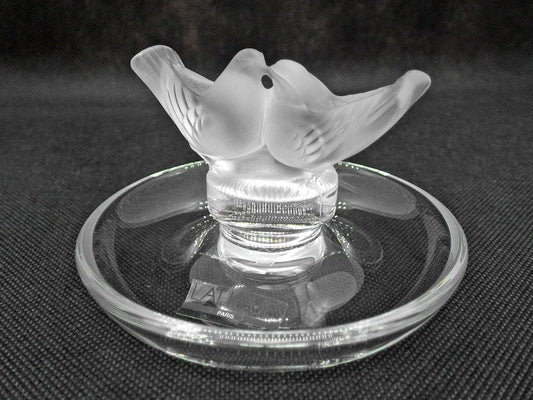 ラリック LALIQUE ドゥ・コロンブ Deux Colombes リングトレイ 鳩 アールヌーボー ハンドメイド フランス♪