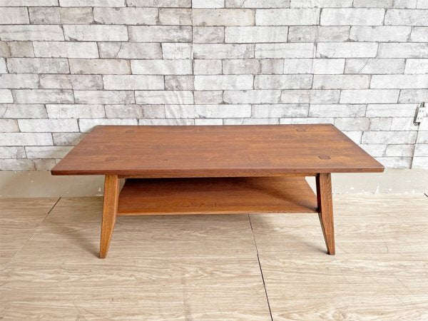 ウイスキーオークシリーズ whisky oak series コーヒーテーブル オーク無垢材 古材 W110cm ローテーブル リビングテーブル 定価￥52,580- ●
