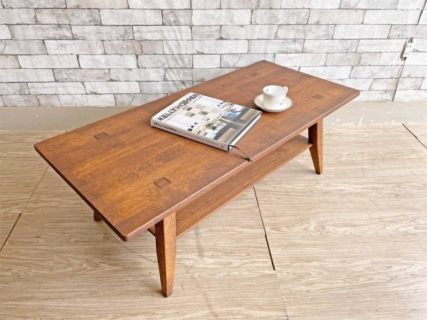 ウイスキーオークシリーズ whisky oak series コーヒーテーブル オーク無垢材 古材 W110cm ローテーブル リビングテーブル 定価￥52,580- ●
