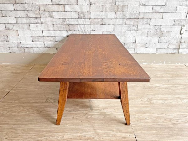 ウイスキーオークシリーズ whisky oak series コーヒーテーブル オーク無垢材 古材 W110cm ローテーブル リビングテーブル 定価￥52,580- ●