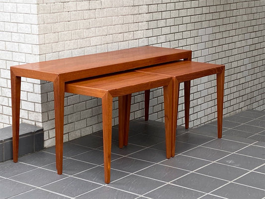 ハスレヴ HASLEV ネストテーブル センターテーブル Nesting tables チーク材  セヴェリン・ハンセン Severin Hansen デンマーク 北欧家具 60's ■