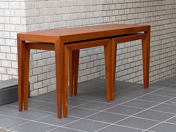 ハスレヴ HASLEV ネストテーブル センターテーブル Nesting tables チーク材  セヴェリン・ハンセン Severin Hansen デンマーク 北欧家具 60's ■