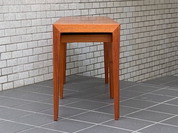 ハスレヴ HASLEV ネストテーブル センターテーブル Nesting tables チーク材  セヴェリン・ハンセン Severin Hansen デンマーク 北欧家具 60's ■