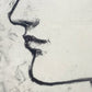 舟越 保武 若い女B リトグラフ 版画 額装品 158/170 彫刻家 ●
