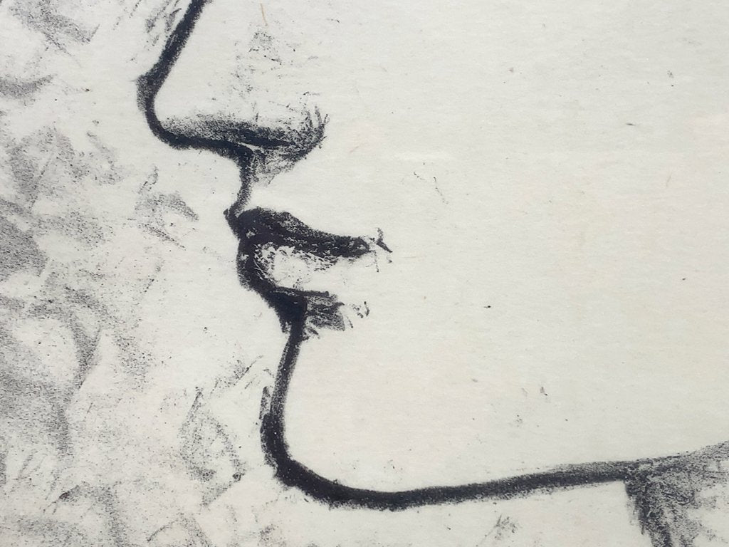 舟越 保武 若い女B リトグラフ 版画 額装品 158/170 彫刻家 ●