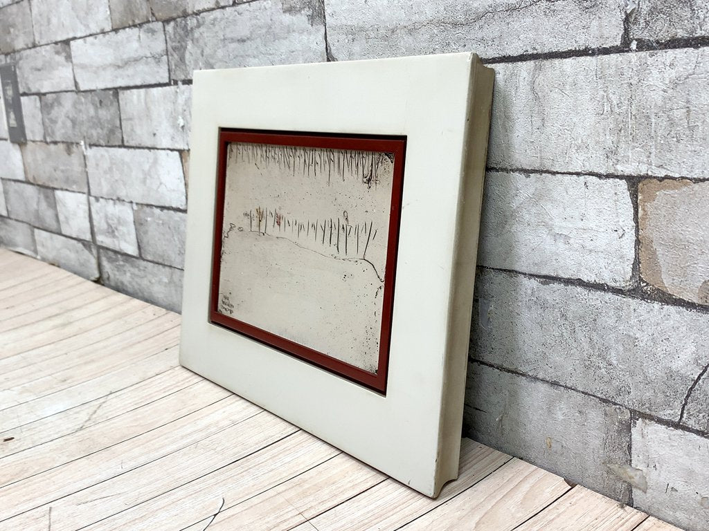 富岡 惣一郎 トミオカホワイト 白の世界 油彩画 額装品 1963年 ●