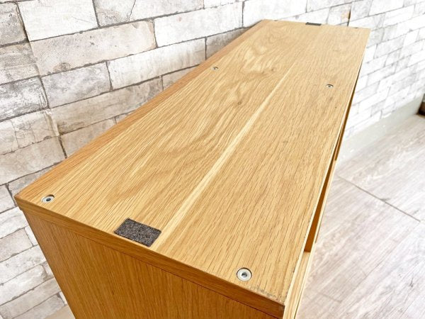 無印良品 MUJI スタッキングシェルフ 2列2段 オーク材 オープンシェルフ W81cm 定価22,800円 ●