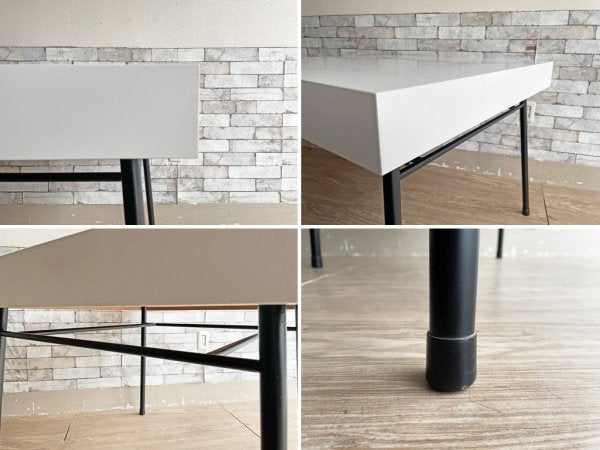 シンプル デザイン Simple design メラミントップ パイプレッグ ダイニングテーブル スクエアテーブル 幅85 D&D購入品 ●
