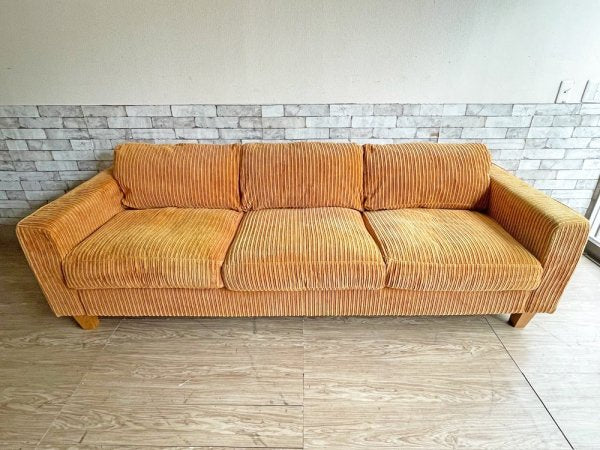 アクメファニチャー ACME Furniture ジェティ フェザー ソファ JETTY feather SOFA 3P コーデュロイ マスタード 定価\317,900- ●