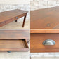 ビンテージスタイル Vintage Style オーク材 引出し付きデスク ダークブラウン アジアンスタイル W110cm ●