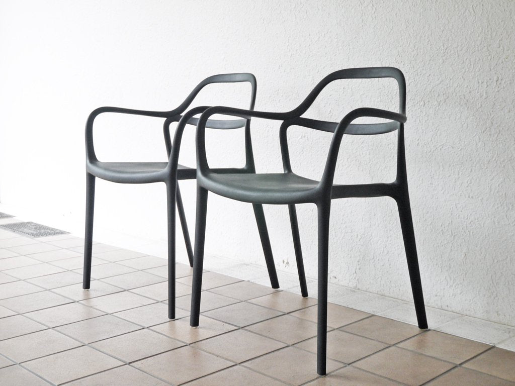 モダンワークス Modern works フルボチェア スタッキング 2脚セット ブラック フランフラン Francfranc 取扱 ◇