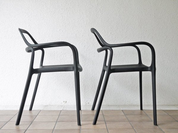 モダンワークス Modern works フルボチェア スタッキング 2脚セット ブラック フランフラン Francfranc 取扱 ◇